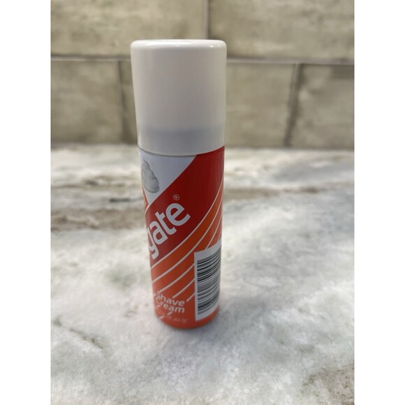 Colgate Regular Shaving Cream 2.25 oz Shave Foam Orange Can Vintage - Picture 5 of 7